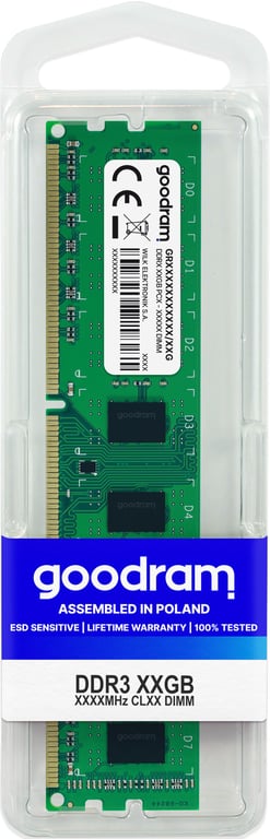Goodram GR1600D364L118G module de mémoire 8 Go 1 x 8 Go DDR3 1600 MHz Neuf