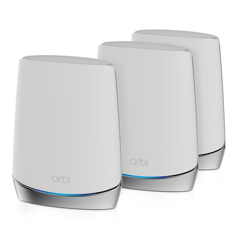 NETGEAR Orbi RBK753 AX4200 WiFi 6 Mesh System Tri bande 2 4 GHz / 5 GHz / 5 GHz Wi Fi 6 802.11ax 7 Interne Neuf