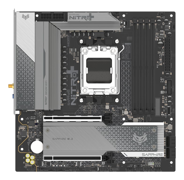 Sapphire NITRO+ B850M WIFI AMD B850 Emplacement AM5 micro ATX - vue 2
