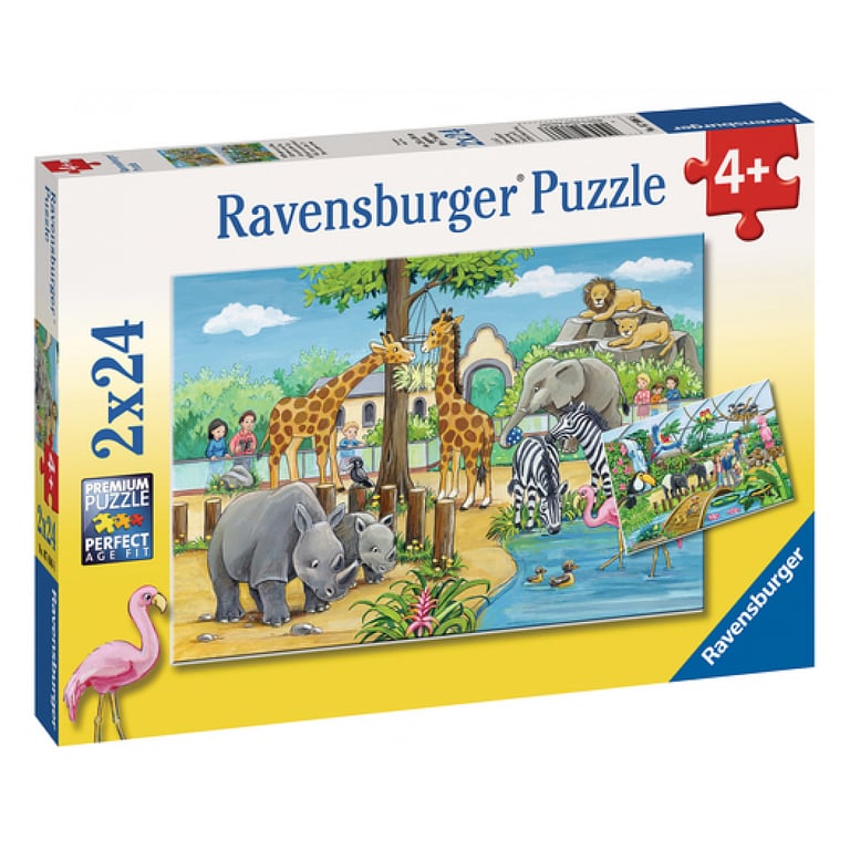 Puzzle 2 x 24 pièces : Bienvenue au zoo Ravensburger France - vue 4