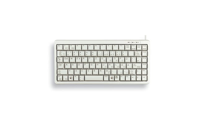 CHERRY G84-4100 COMPACT KEYBOARD Clavier filaire miniature, USB/PS2, gris clair, AZERTY - FR - Neuf