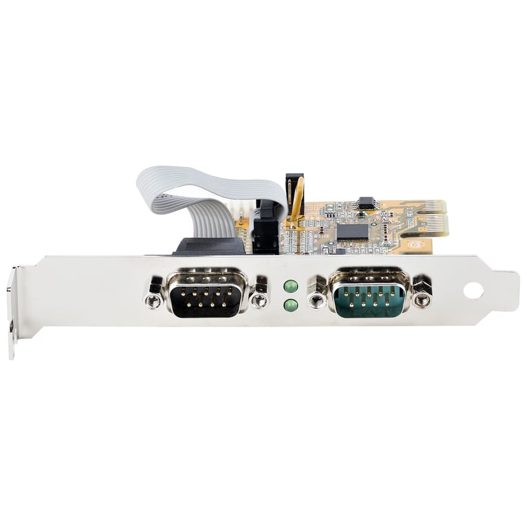 StarTech.com Carte Série PCI Express à 2 ports Carte d'Extension Série PCIe vers RS232 DB9 Adaptateur PCIe avec UART 16C1050 Supports Standard ou Profil Bas Carte PCIe 2 Ports Rétention COM Win et Linux Neuf - vue 3