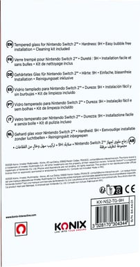 Konix Protection d'écran 9H pour Switch 2