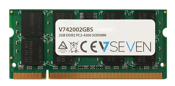 V7 2GB DDR2 PC2-4200 533Mhz SO DIMM Notebook módulo de memoria - V742002GBS