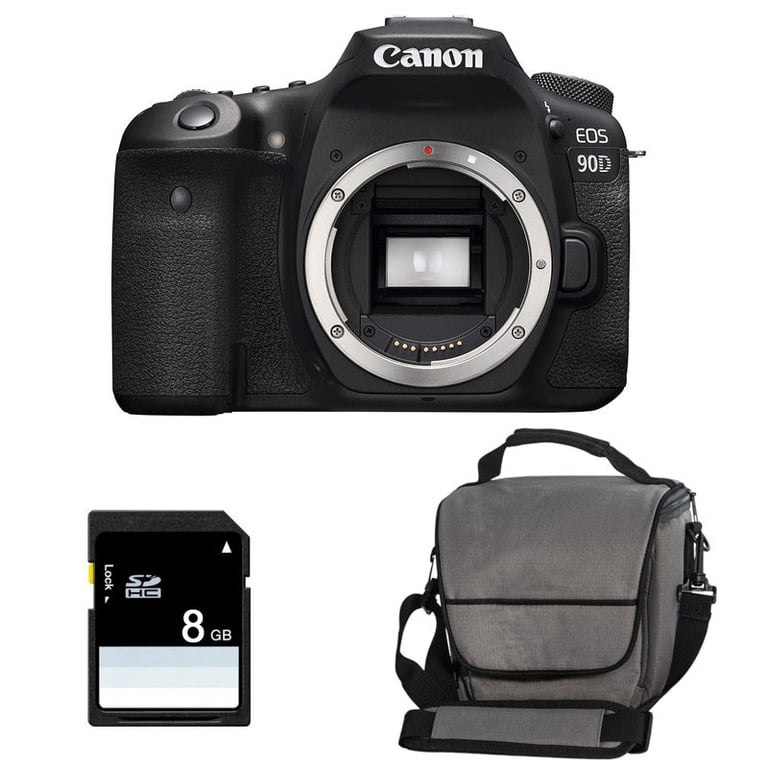CANON EOS 90D nu + Sac + SD 8Go - Neuf