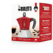 Bialetti Moka Inducción Cafetera moka 0,28 L Roja, Acero inoxidable