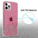 Coque pour Apple iPhone 12 / 12 PRO en Rose avec Paillettes Housse de protection Étui en silicone TPU flexible avec paillettes scintillantes