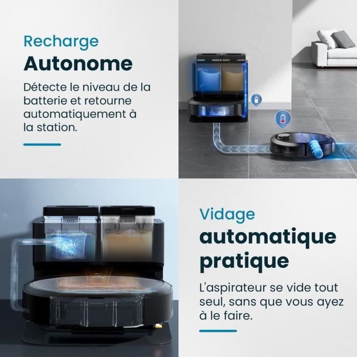 Aspirateur Robot Laveur EZICLEAN ALLINONEZ10PLUS – 240 Min, 6000 Pa - vue 5