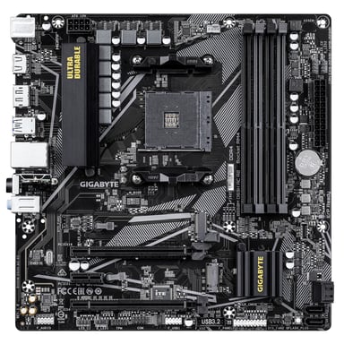 GIGABYTE B550M DS3H AC R2 Placa base - Procesadores AMD Ryzen 5000, VRM de 5+3 fases, hasta 4733 MHz DDR4 (O.C.), 1x M.2 PCIe 4.0 + 1x M.2 PCIe 3.0, Wi-Fi 5, LAN 1 GbE, USB 3.2 Gen 1