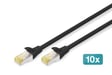 Cavo patch Digitus CAT 6A S/FTP, 10 pezzi