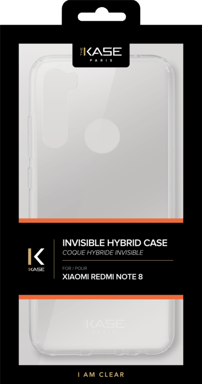 Guscio ibrido invisibile per Xiaomi Redmi Note 8, trasparente