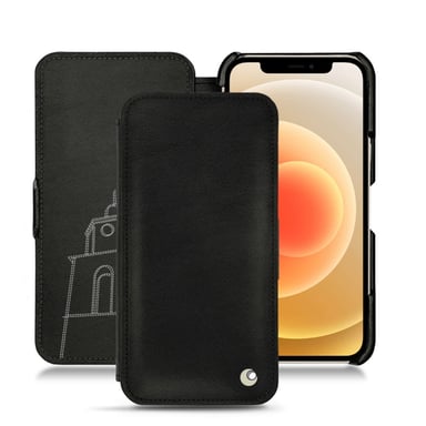 Housse cuir Apple iPhone 12 mini -  - Noir - Cuir lisse premium