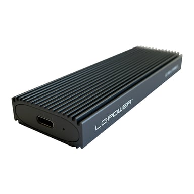 LC-Power LC-M2-C-NVME-3 caja para disco duro externo Caja externa para unidad de estado sólido (SSD) Negro M.2