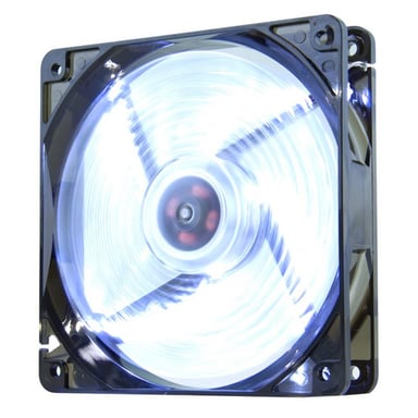 NOX NXCFAN120LW sistema de refrigeración para ordenador Carcasa del ordenador Ventilador 12 cm Negro, Blanco