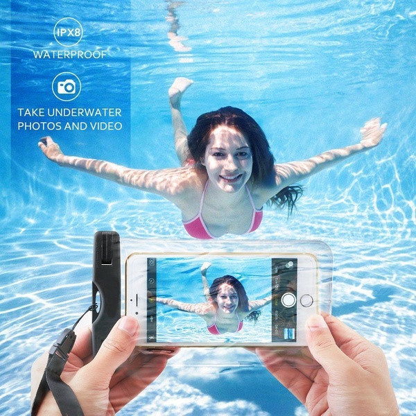 Pochette Etanche Tactile pour OPPO Reno Smartphone Eau Plage IPX8 Waterproof Coque NOIR Shot Case