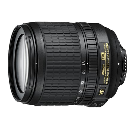 Nikon D5100 + AF-S DX NIKKOR 18-105mm f/3.5-5.6G ED VR Kit d'appareil-photo SLR 16,2 MP CMOS 4928 x 3264 pixels Noir