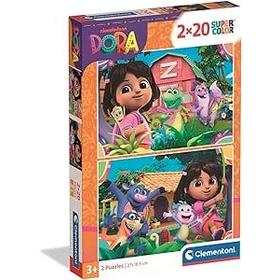 Coffret 2 puzzles 20 pièces Clementoni Dora - vue 3