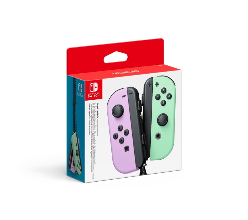 Joy-Con - Manette de jeu Analogique/Numérique pour Nintendo Switch,  Nintendo Switch OLED, Violet & Vert Pastel - Nintendo