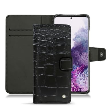 Housse cuir Samsung Galaxy S20 - Rabat portefeuille - Noir - Cuirs spéciaux
