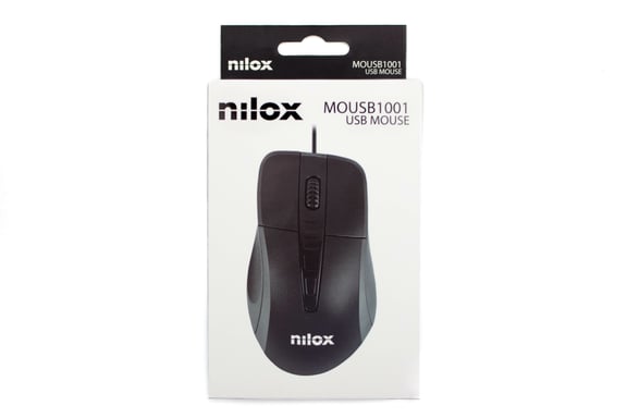 Nilox MOUSB1001 Mouse ottico per ufficio destro 1000 DPI