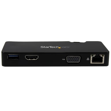 StarTech.com Mini docking station universale USB 3.0 per notebook con HDMI o VGA, Gigabit Ethernet, USB 3.0