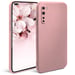 Moozy Minimalist Series Coque en silicone pour OnePlus Nord, Rose Beige – Finition mate fine et souple en TPU