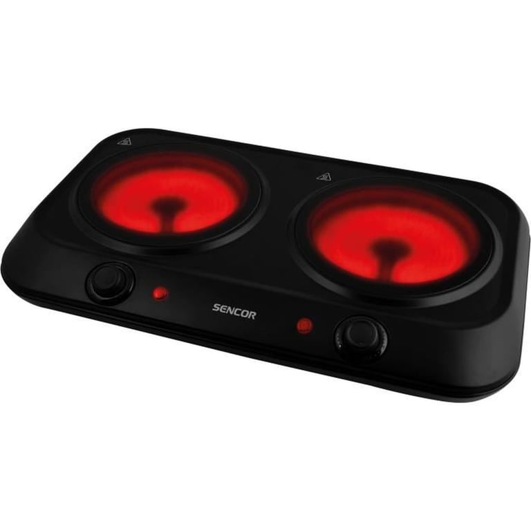 Sencor Plaque de cuisson infrarouge - SCP 2263BK - 2400 W - 2 foyers