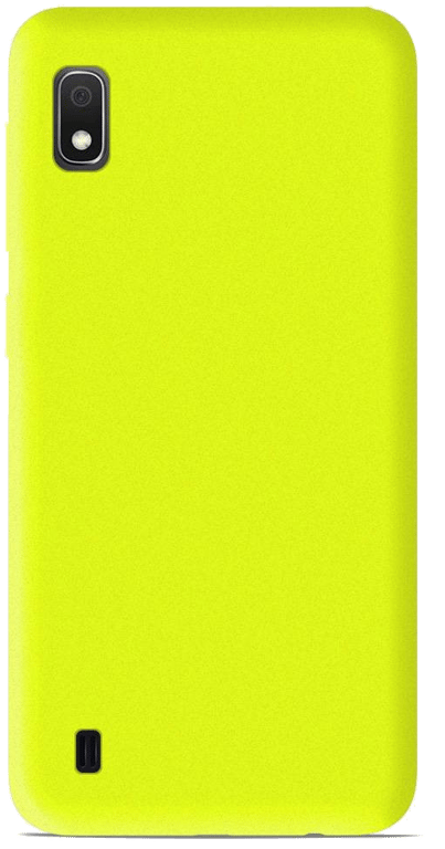 Coque silicone unie compatible Mat Jaune Samsung Galaxy A10