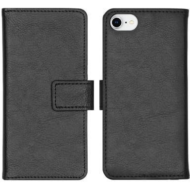 imoshion Étui de télephone portefeuille de luxe pour Apple iPhone SE (2022 / 2020) / 8 / 7 / 6(s) - Noir