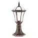 Abrila Comino Sobremuro Exterior Clásico 1×E27 IP44, Oro viejo, 47,6X17,6X17,6
