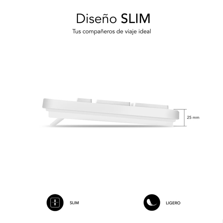 Clavier Universel SUBBLIM SUBKBC-CSSK02 – Combo avec Souris, QWERTY, Sans Fil - vue 9