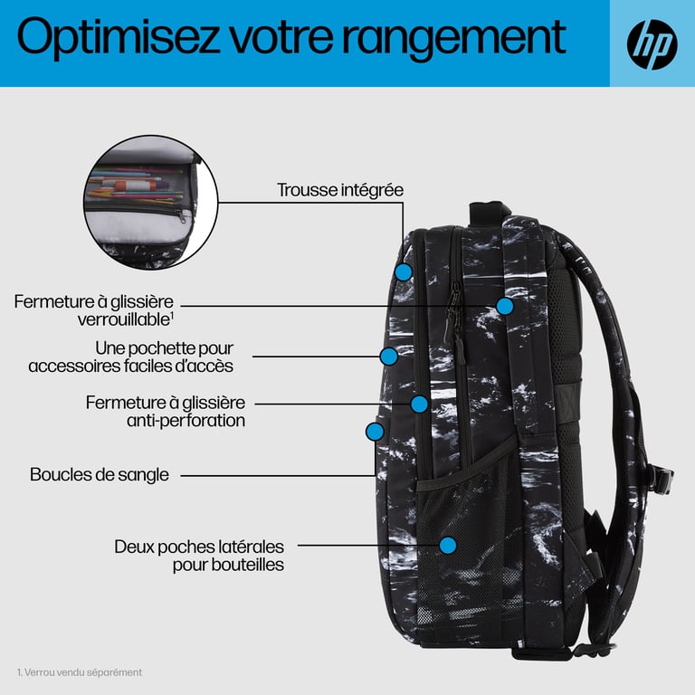 HP Sac à dos Campus imprimé Neuf - vue 2