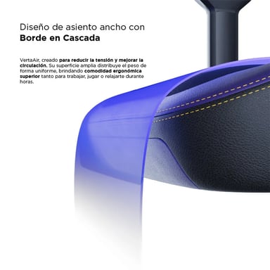 Sedia gaming XL Vertagear PL4800 HyGenNX Midnight Purple – Ergonomia ContourMax™, ventilazione VertaAir™, tessuto antiodore, braccioli 4D