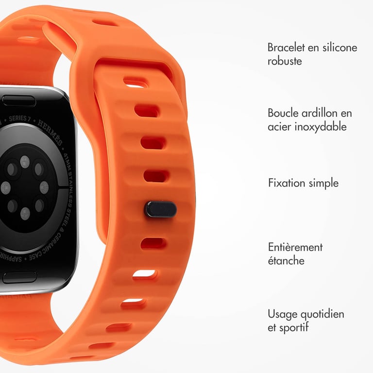 Bracelet Apple Watch 42mm Active Sport Silicone - vue 6