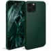 Moozy Custodia in silicone della serie Minimalist per iPhone 11 Pro Max, verde notte - Sottile, morbida finitura opaca in TPU
