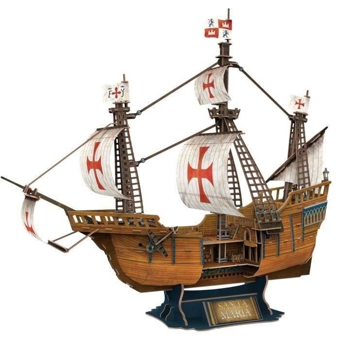 Puzzle 3D Bateau Santa Maria Jeu de construction EXPLORA 204 pièces Dès - vue 4