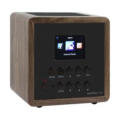 Radio Internet DAB+/FM da 10W Modello i10 in legno con schermo LCD TFT