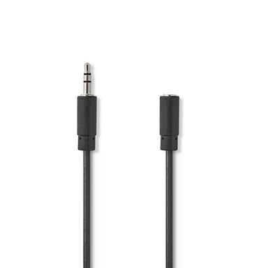 Cable de audio estéreo NEDIS - 3,5 mm macho - 3,5 mm hembra - 3,0 m - Negro