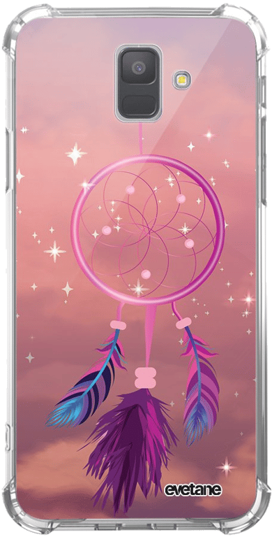 Evetane Coque Samsung Galaxy A6 2018 anti-choc souple angles renforcés transparente Motif Attrape rê