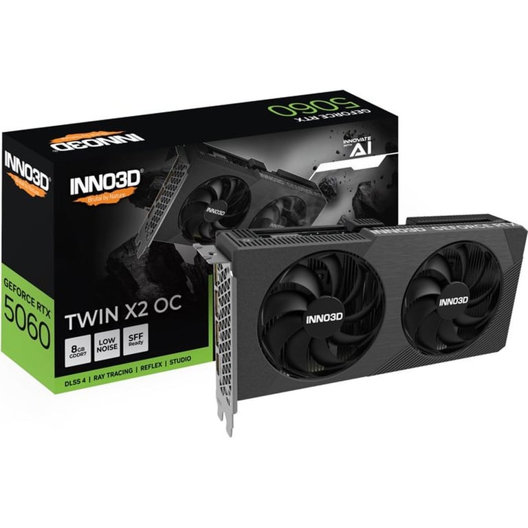 Carte Graphique Inno3D GeForce RTX 5060 Twin X2 OC V2 – 8 Go GDDR7, PCI Express - vue 3
