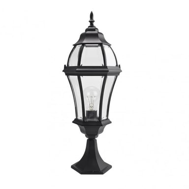 Abrila Becrux Sobremuro Exterior Clásico 1×E27 IP44, Negro, 64,5X21X21