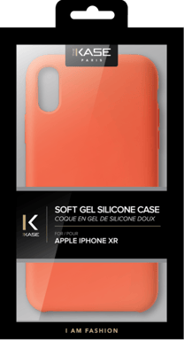 Coque en Gel de Silicone Doux pour Apple iPhone XR, Orange ardent