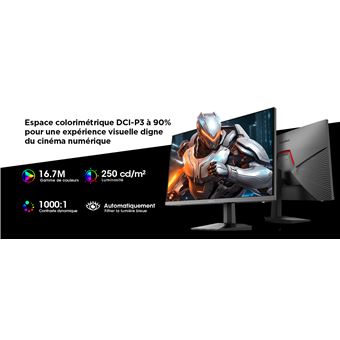 Ecran 23 8'' marque Koorui G2411P 1920x1080 IPS 200Hz 1000:1 1ms 350cdm² 2xHDMI Displayport AO VESA HDR 400 75x75 Pied Fixe Inclinable Coloris - vue 5