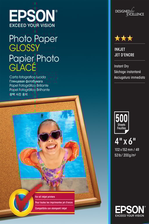 Epson Photo Paper Glossy 10x15cm 500 Feuilles Neuf