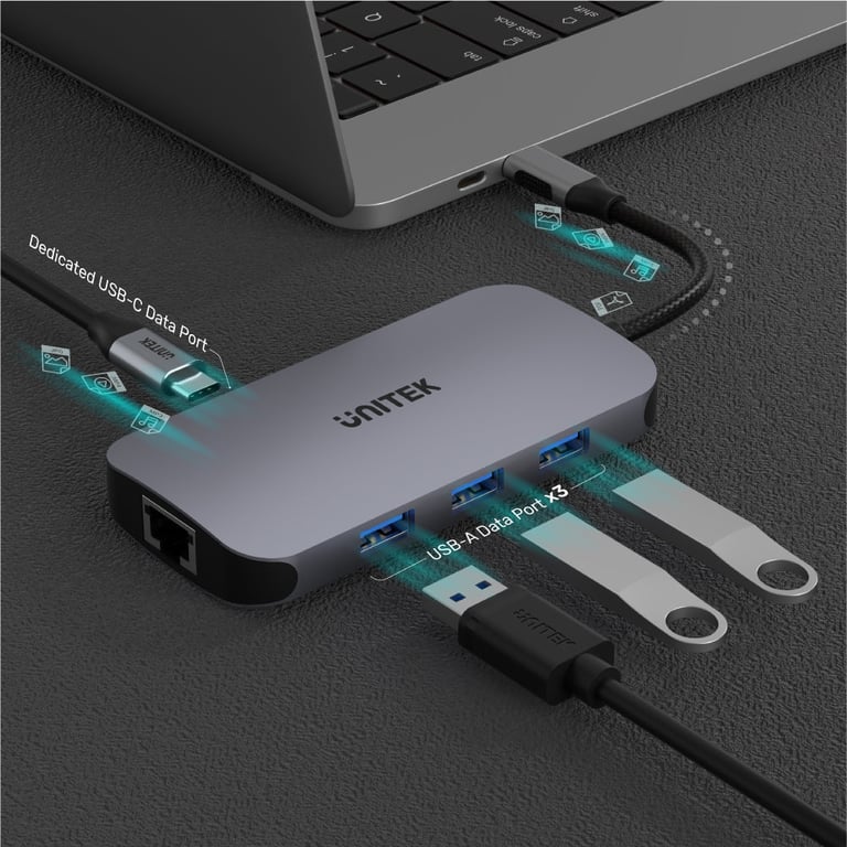 UNITEK uHUB N9+ Avec fil USB 3.2 Gen 1 3.1 Gen 1 Type C Neuf - vue 3