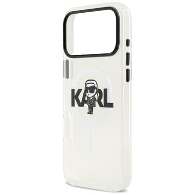 Custodia MagSafe Karl Lagerfeld IML Karl Sketch Logo per iPhone 17 Pro Max trasparente