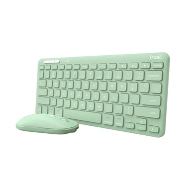 Trust Lyra Wireless RF + Bluetooth Tastiera QWERTY Mouse Verde Italiano