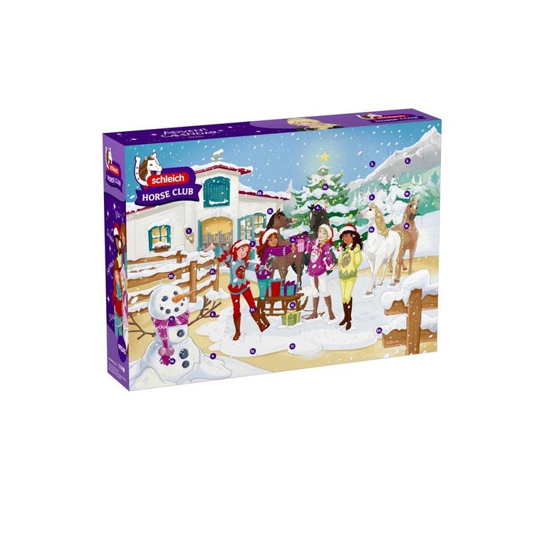 Calendrier de l'Avent Schleich Horse Club 99240 avec figurine Tori, jument et poulain arabes, accessoires d'écurie Multicolore - Neuf