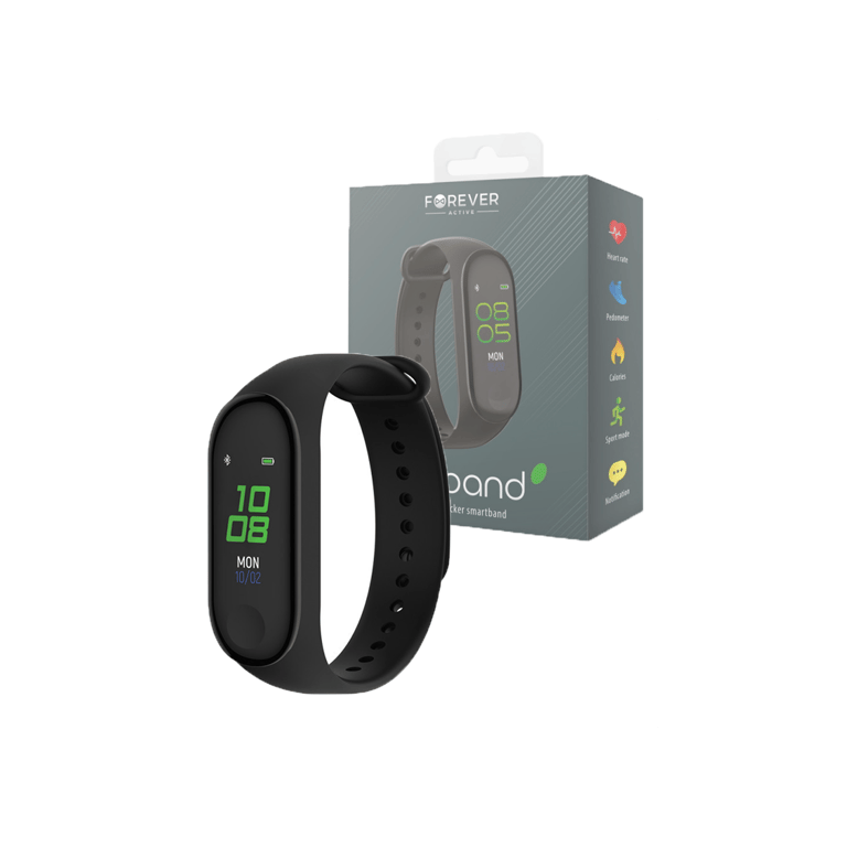Fitband - Bracelet de fitness Connecté Tracker d'activités & fréquence  cardiaque - Forever