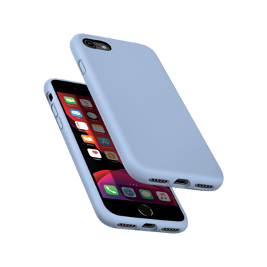 Funda antichoque de gel de silicona suave para Apple iPhone 7/8/SE 2020/SE 2022, Azul lila